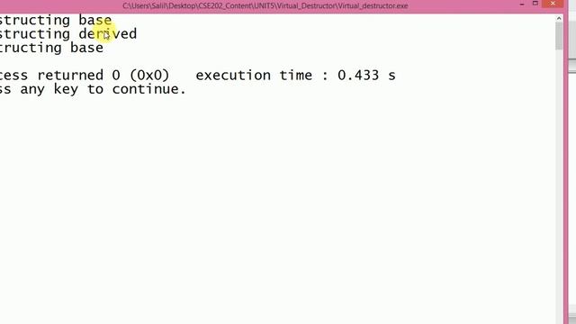 virtual destructor смотреть онлайн