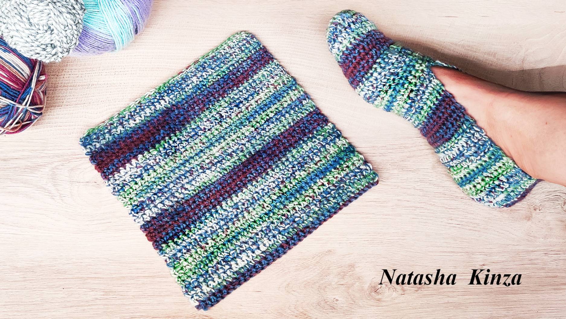 СЛЕДКИ БЕЗ ШВА НА ПОДОШВЕ ЗА ЧАС! KNITTED SLIPPERS for BEGINNERS смотреть онлайн