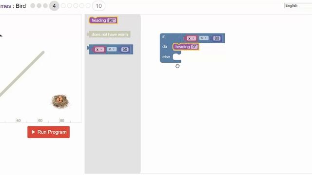 Blockly Games - Bird - Level 4