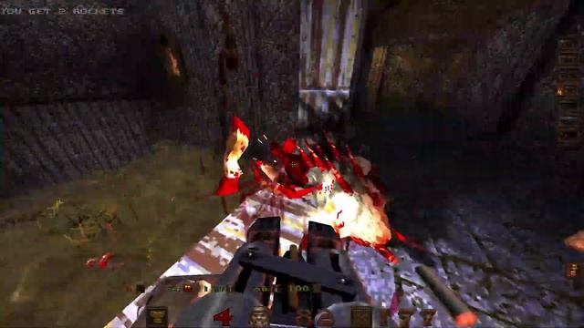 Quake 1.5 - E2M4: The Ebon Fortress (Nightmare 100%) смотреть онлайн