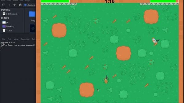 Top down shooting game in python pygame