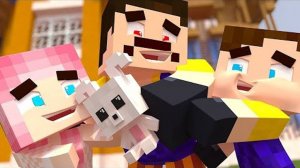 ДЕНЬ СЕМЬИ СОСЕДА СОСЕДА - ПРИВЕТ СОСЕД В МАЙНКРАФТ [перезалив]