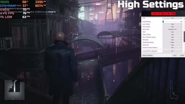 Hitman 3 | GTX 1650 SUPER - I5 9400F | All Settings
