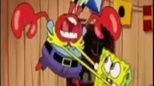 шок, Спанч боб кричит на мистера крабса.