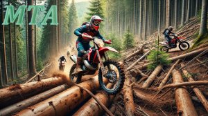 Экстремальный подъем: Кроссовые мотоциклы против гор и лесных преград! 🏍️🌲