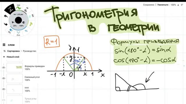 Тригонометрия в геометрии смотреть онлайн