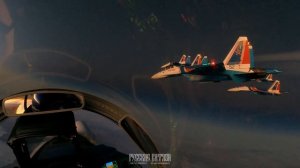 ОПС - Огни полета строем на Су-35С • АГВП «Русские Витязи»