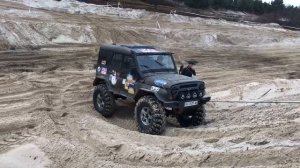 Тест механической лебедки на УАЗе