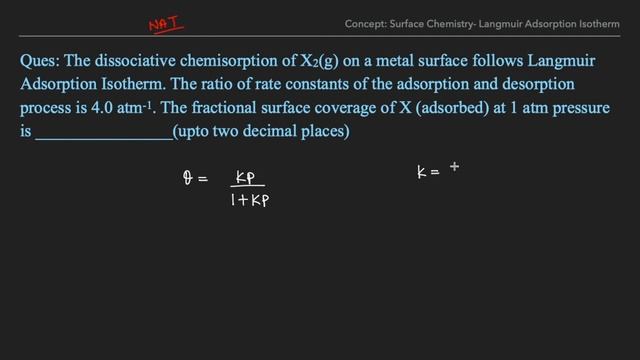 GATE SQS #4 | Surface Chemistry: Langmuir Adsorption Isotherm | Smart Questions Series (Part-4) смотреть онлайн