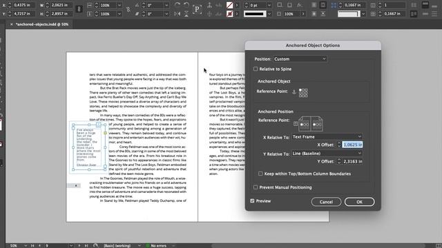 Як прив‘язати контейнер з текстом до основного тексту в InDesign смотреть онлайн
