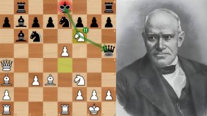 Лучшая партия в истории шахмат!  Красочный каскад жертв и комбинаций  от старых мастеров!
