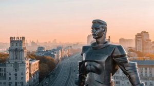 Вид Москвы с дрона