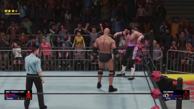 WWE 2K19 Bret Hitman Hart vs Goldberg WCW MONDAY NITRO смотреть онлайн