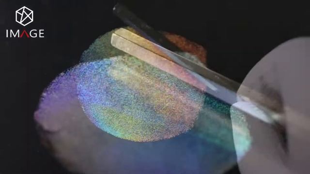 Magnetism test of optical magnetic holographic pigment powder, used for nails, printing, car paints смотреть онлайн