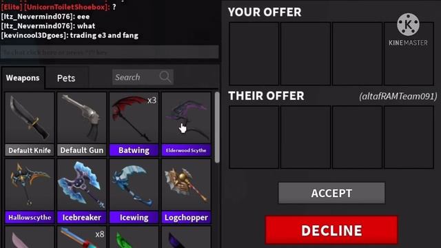 WHAT DO PEOPLE TRADE For ELDERWOOD SCHYTE? (MM2)