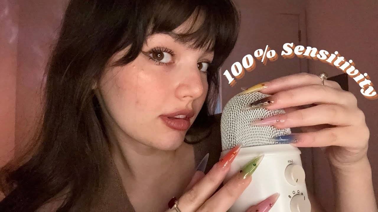 ASMR At 100 Sensitivity (Gentle Mouth Sounds, Upclose Inaudible Whispers, Mic Triggers, More)