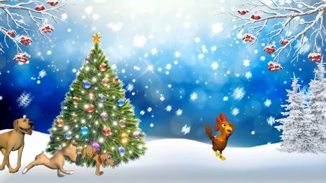 Новогодний футаж/С Новым 2018 годом/год собаки смотреть онлайн