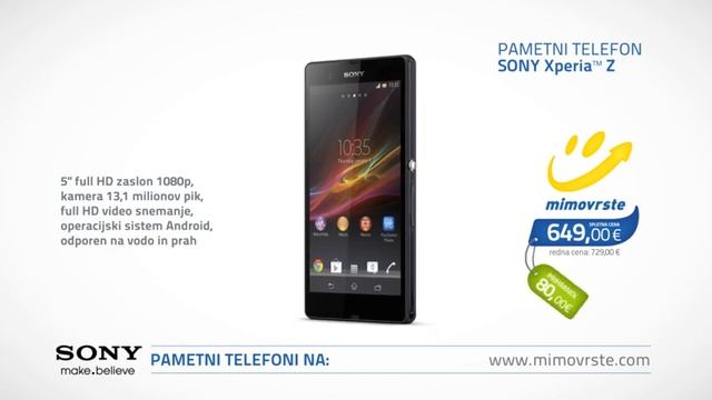 mimovrste=) GSM telefon Sony Xperia Z смотреть онлайн