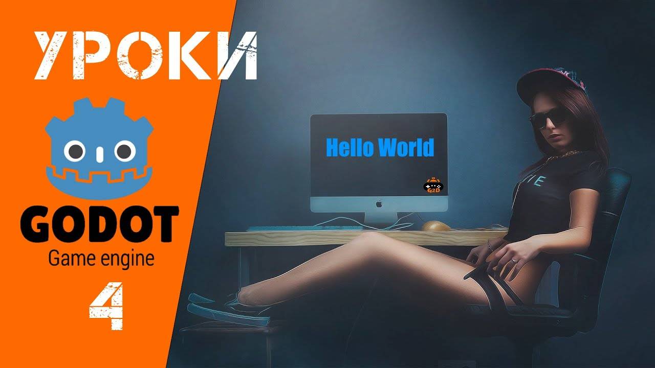 Уроки по Godot Engine: Пишем первый скрипт Hello World на GDScript (Перезалив) смотреть онлайн