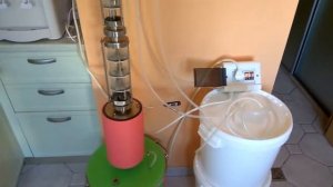 Работа польского буфера и царги пастеризации с двумя колоннами.