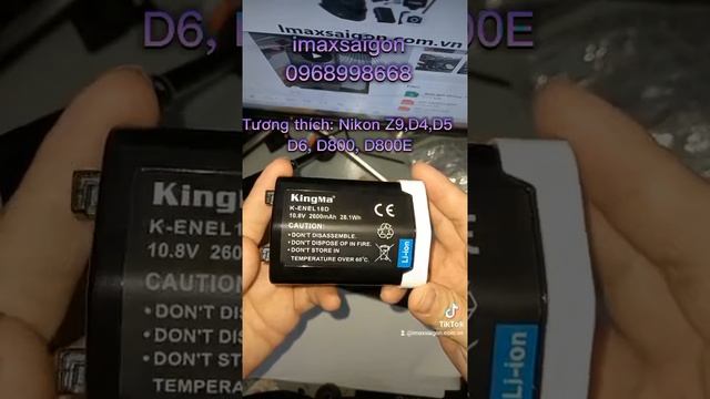 PIN MÁY ẢNH KINGMA CHO NIKON EN-EL18D смотреть онлайн