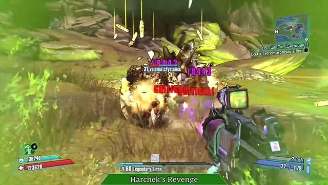 Borderlands 2 - Caustic Caverns - All Challenges + Minecraft Easter Egg. смотреть онлайн