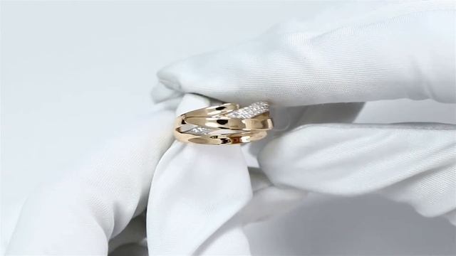 Золотое кольцо КЮЗ Del'ta D118186 с фианитом смотреть онлайн