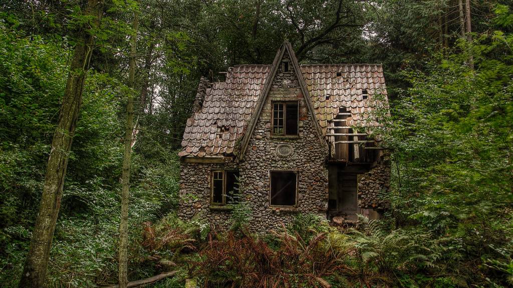 Ночевка в заброшенном домике в лесу смотреть онлайн