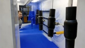 Порошковая окраска шаровых кранов