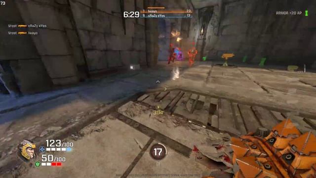 Quake Champions Ranger #1 Ruins of Sarnath TDM | Molten Falls DM | Burial Chamber TDM смотреть онлайн