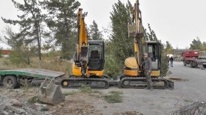 Наглядно, прямая стрела и стрела робот. Мини экскаватор. Mini Excavator.