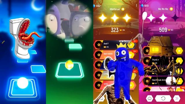 Spider House 🆚 Siren Head 🆚 Oddbods Fuse 🆚 Toilet Monster Tiles Hop Edm Rush🎶 Who Is Best" смотреть онлайн