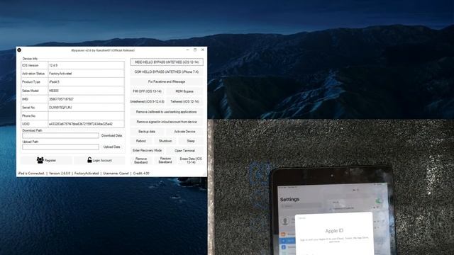 Bypassing iPadmini2 Cellular MEID смотреть онлайн