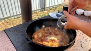 МЯСО Тает ВО РТУ!!! Грудинка томленая в ПИВЕ в казане. ENG SUB