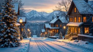 Зимний джаз, праздничная, новогодняя, фоновая музыка 4К / Festive Winter Jazz Saxophone 4К