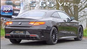 Mercedes-AMG S65 Coupe V12 BiTurbo 100-200 200-300 на АВТОБАНЕ AutoTopNL