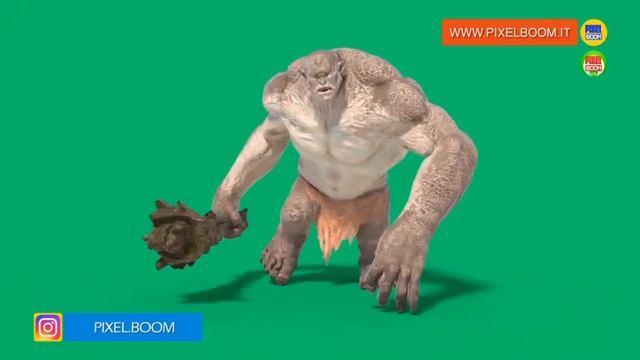 Green Screen Cyclops Monster 3D Animation - PixelBoomCG смотреть онлайн