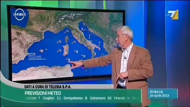 Le previsioni del tempo di mercoledì 24 aprile 2013 смотреть онлайн