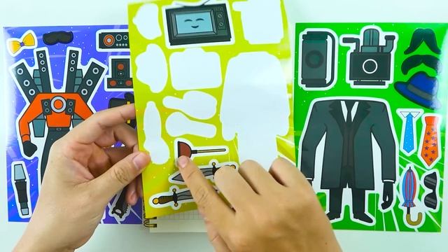[✨PAPER DIY✨] Skibidi Toilet Sticker Book with Large Cameraman [PP ASMR] смотреть онлайн