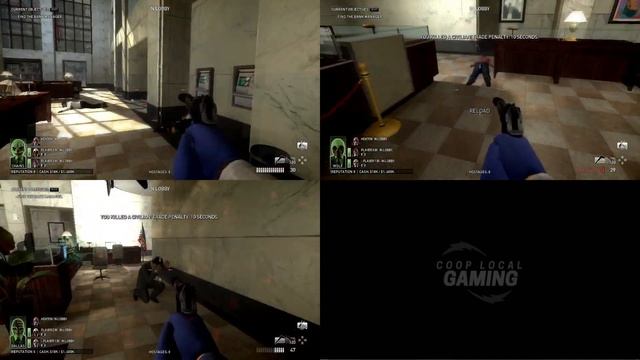 Payday The Heist Multiplayer - How to Play Splitscreen [Gameplay] смотреть онлайн