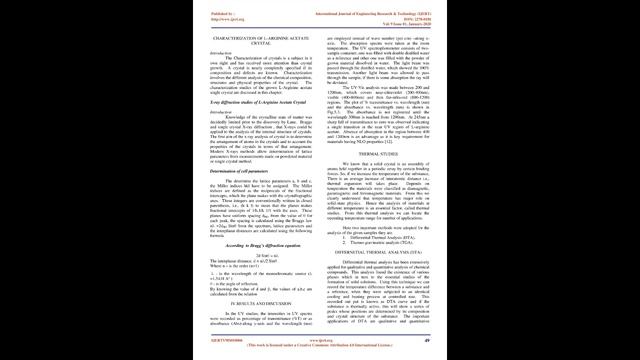 Growth of L-Arginine Acetate Crystals смотреть онлайн