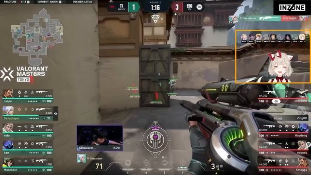 EDGvsT1の異次元プレイを見て叫びまくるぶいすぽメンバー&強さがバグってる可愛いカンカン【Zmjjkk/小森めと/藍沢エマ/橘ひなの/ぶいすぽ/切り抜き/VALORAN】 смотреть онлайн