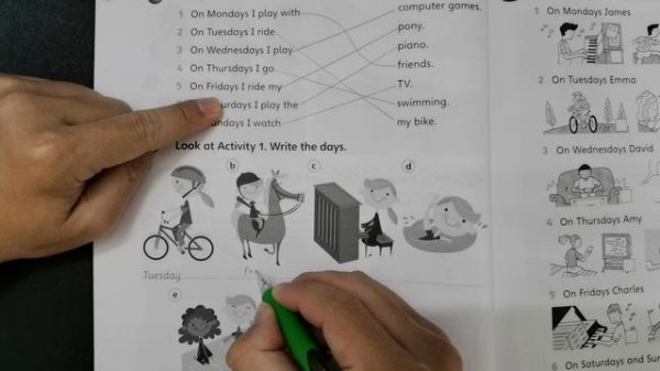 Year 2 Super Minds Workbook Answer Page 64-65🍎Unit 5 Free time🚀Reading and writing skills listening