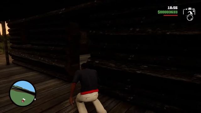 собака играет в  GTA San Andreas Remastered (№3)