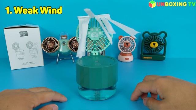Mini Fan - Spray Fan Humidifier, Fresh Summer Strong Wind, Portable Rechargeable | Unboxing Review