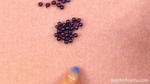 Мастер класс. Колье из бисера _Ежевика_ 🍇 Плетение воздушных бусин (360p)