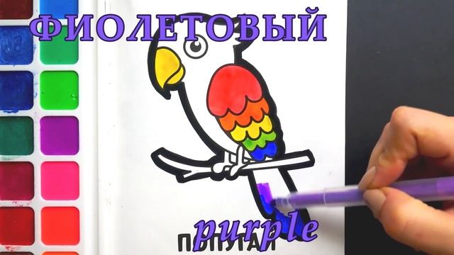 Menggambar dan Mewarnai Burung beo untuk Anak смотреть онлайн