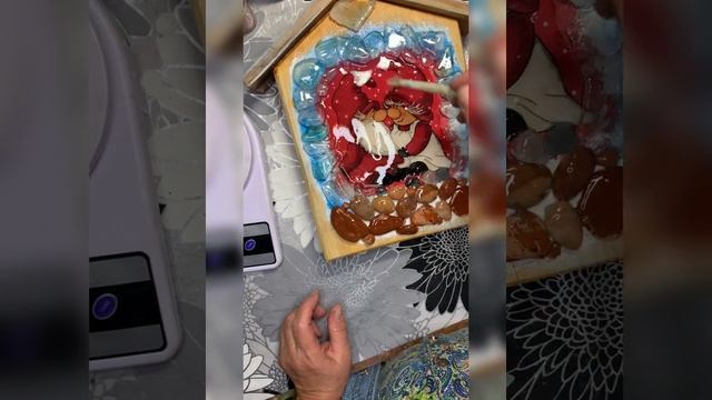 21-12-2024 вешалка в смешанной технике- декупаж и эпоксидная смола