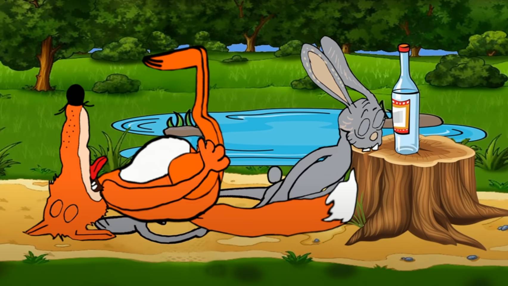 Анекдот. Что заяц по пьяни натворил смотреть онлайн