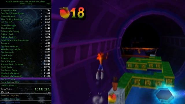 Crash Bandicoot: The Wrath of Cortex 106% Speedrun in 2:32:59 смотреть онлайн